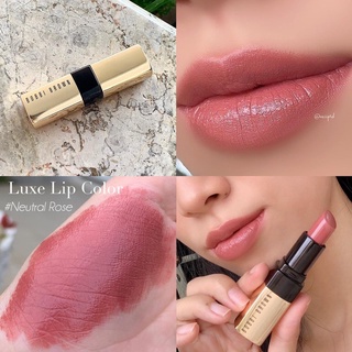 Beauty-Siam แท้ทั้งร้าน !! BOBBI BROWN LUXE LIP COLOR 2.5 G #NEUTRAL ROSE