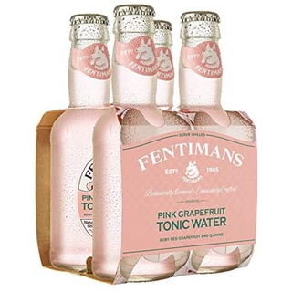 🌟พร้อมส่ง🌟Fentimans Pink Grapefruit Tonic 200 ml. x 4 Bottles เฟนติแมนส์พิงค์ เกรปฟรุ๊ต โทนิค วอเตอร์ 200 ml. 4 ขวด