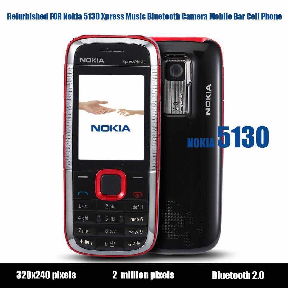 Nokia 5130 Xpress Music Original โทรศัพท์มือถือ ปุ่มโทรศัพท์ใช้ได้ AIS TRUE 4G
