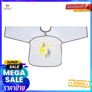 เสื้อกันเปื้อนเด็ก BEABA ลายกระต่าย สีเทาBABY SLEEVED BIB BEABA BUNNY GREY