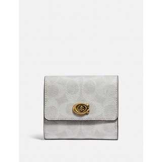 Coach Signature Turnlock Small Wallet In Blocked Signature Canvas coach 821