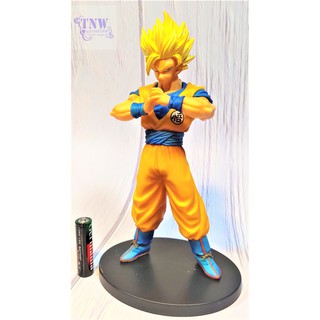 [ มือสอง งานแท้ ญี่ปุ่น ] Son Goku โกคู ซุปเปอร์ไซย่า1 ยืนหักนิ้ว ขนาด 7"- 8" ฐานดำ ดราก้อนบอล Dragonball (ของแท้) Banpr