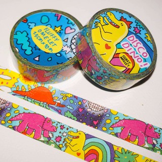 FLUFFY OMELET- Disco dino normal masking tape