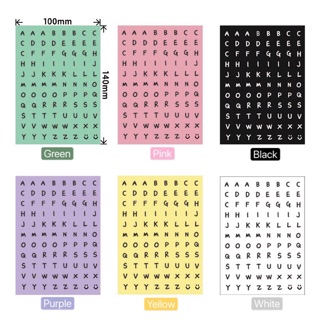 (มีตัวเลขมาใหม่)🌟Pastel A–Z Alphabet/Number Sticker สติกเกอร์ตัวอักษร ตัวเลขสีพาสเทล