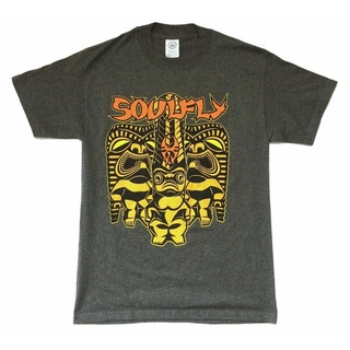 เสื้อยืดวินเทจGildan เสื้อยืดคอกลม พิมพ์ลาย Soulfly Totems Spring USA Tour 2006 สีเทา สําหรับผู้ชาย 1 ชิ้นS-5XL