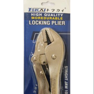 คีมล็อคปากตรง 10นิ้ว รุ่น 10R LOCKING PLIERS TOKAI (1ชุด)