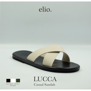 “ELORGL9” ลด 65. elio originals - รองเท้าแตะ รุ่น Lucca (unisex) สีขาว OFF-WHITE