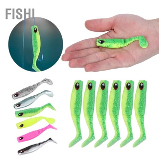 Fishi 6 ชิ้นเหยื่อตกปลาพีวีซีแบบนุ่ม 4 In 0.2 ออนซ์