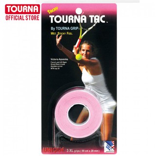 TOURNA TAC กริปเทปพันด้ามแบบหนึบ 3 ชิ้น Pink- 3 XL grips on roll TG-2-XLP กริปไม้เทนนิส กริปไม้แบดมินตัน