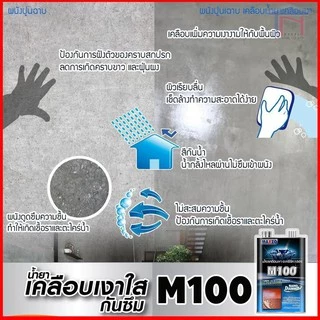MAXZO M100 น้ำยาเคลือบเงาใส พื้นและผนังปูน (3.785ลิตร)