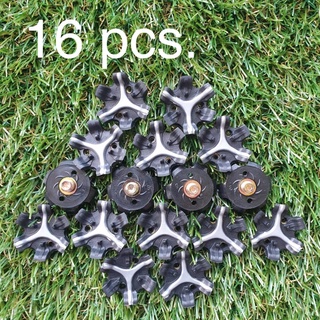 ปุ่มรองเท้ากอล์ฟ 16pcs. แบบ เกลียวเหล็ก spikes golf shoes small metal thread lock system