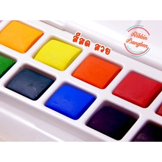 สีน้ำก้อน ORIของแท้ สีน้ำตลับ สีน้ำ ราคาถูก ORI 12สี 24สี 36สี 48สี สินค้าพร้อมส่ง