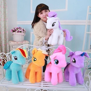 Pony ตุ๊กตาโพนี่ มายลิตเติ้ลโพนี่ ตุ๊กตายัดนุ่น สายรุ้งตุ๊กตา สีสวย น่ารักงานป้ายลิขสิทธิ์แท้ ขนาด 30ซม. มาะสำหรับเป็น ข