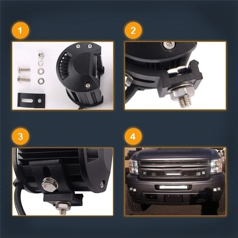 【สปอตสินค้า】ไฟ Led สปอร์ตไลท์ 60W 12V 24V สำหรับมอเตอร์ไซต์ รถยนต์ รถบรรทุก ไฟสปอตไลท์ led สปอร์ตไลท์ - รูปที่ 5