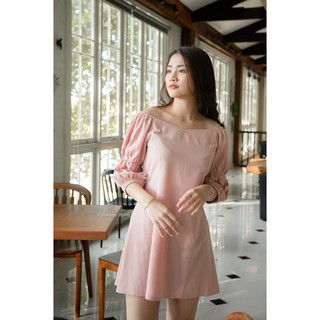 ลดล้างสต็คเดรสสั้นทรงเอ (พร้อมส่ง)