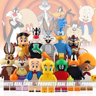 ฟิกเกอร์ Bugs Bunny Daffy Duck Porky Pig Tweety Bird Tasmanian Devil Speedy Gonzales ขนาดเล็ก 91001-12