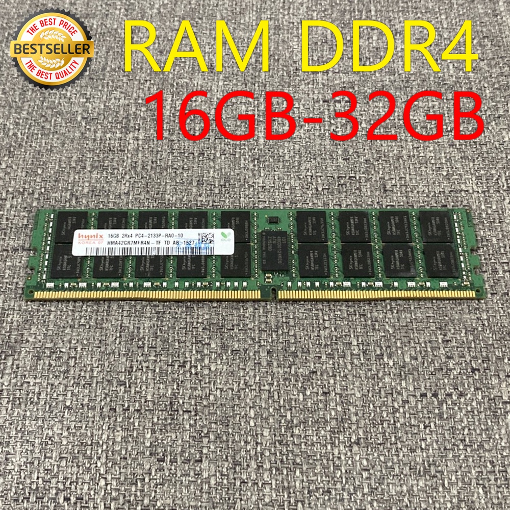 (ส่งฟรี) Dell RAM แรม DDR4 BUS 2133P ECC Registerd for Server 16GB 32GB R630 R430 มือสอง ประกัน 3 เด