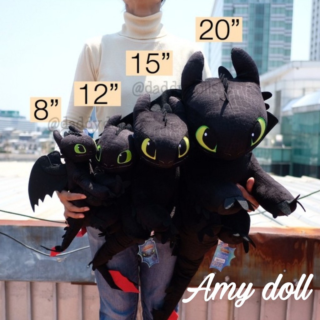 ตุ๊กตามังกรเขี้ยวกุด&เพลิงนวลขนาด 8"/12"/15"/20" ของแท้