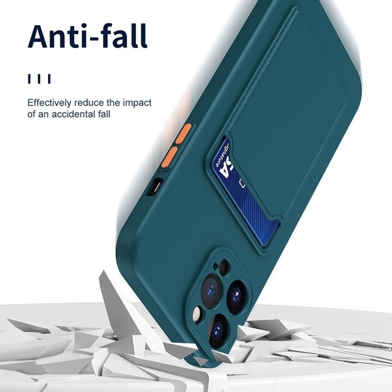 Casing For Huawei Nova 9 SE 8i 7i 7 SE P40 P30 Pro Y7P Liquid Silicone Candy Color ID Credit Card Sl