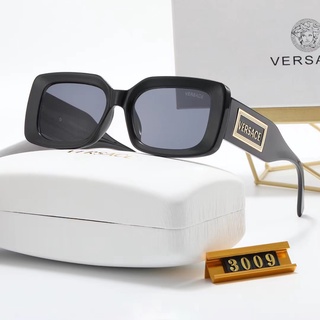 ใหม่ Versace แว่นตากันแดด ทรงสี่เหลี่ยมผืนผ้า หรูหรา สไตล์เรโทร เหมาะกับการขับขี่ กลางแจ้ง แฟชั่นสําหรับผู้ชาย และผู้หญิง uv400