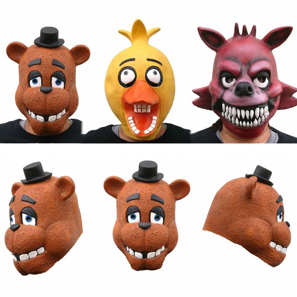เกม Freddy Bear Chica Bonnie Foxy Five Nights ที่ Freddys Adult Head Mask One Size