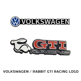 โลโก้ กรต่าย จีทีไอ โฟลค์สวาเก้น งานอลูมิเนียม Rabbit GTI Logo ,Volkswagen Logo aluminuem badge rear trunk