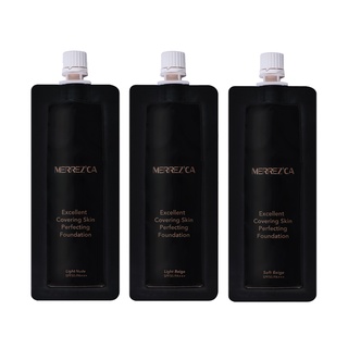 (แบบซอง) MERREZCA Excellent Covering Skin Perfecting Foundation SPF50+ PA+++ 5ml รองพื้นเมอร์เรซกา สูตรกันน้ำ