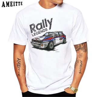 [S-5XL]เสื้อยืดแขนสั้น พิมพ์ลาย Rally Legend Delta Integrale แฟชั่นฤดูร้อน สําหรับผู้ชาย เสื้อยืด สีขาว