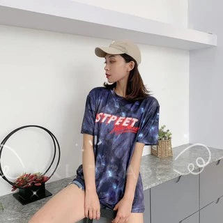 ✨ MKL ✨ เสื้อลายมัดย้อม สกีนลายอักษร ทรง oversize เนื้อผ้าใส่สบาย 5สี #9735