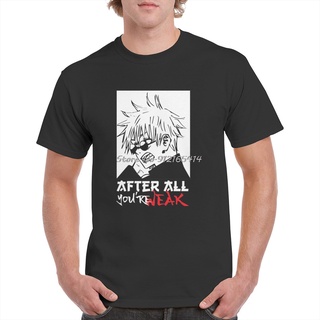 [COD]เสื้อยืด ผ้าฝ้าย พิมพ์ลายอนิเมะ Jujutsu Kaisen Storu Gojo After All Youre Weak สไตล์สตรีท สําหรับผู้ชาย และผู้หญิง