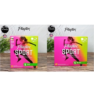 [Playtex] Sport® Plastic Applicator Tampons 360 protection, Super 18 or 48 Pieces ผ้าอนามัยแบบสอด เหมาะกับวันมามาก