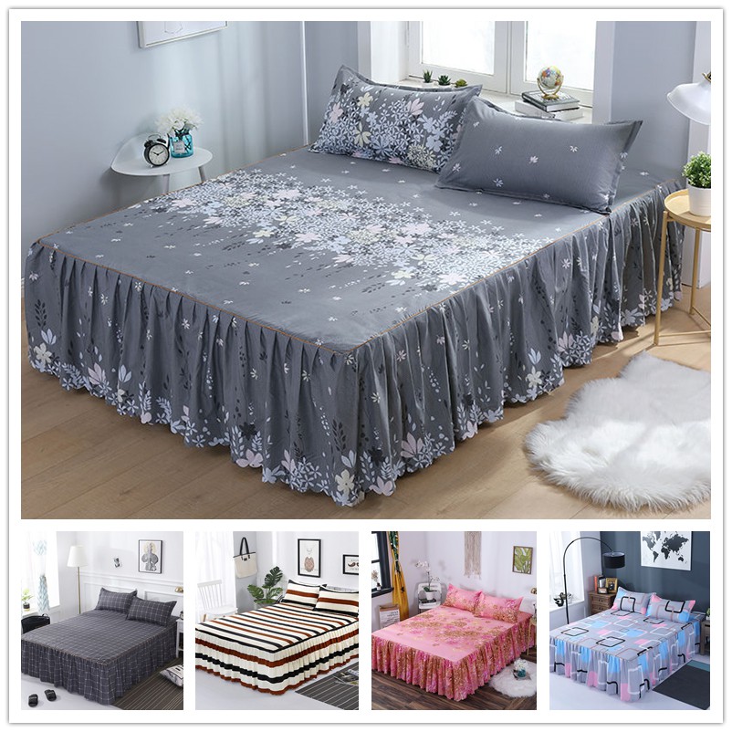 3 IN 1 Set Super King/Queen/Single Size BedSheet+2 Pillowcases Bed