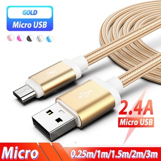 สายชาร์จ Micro USB ยาว 3 ม. 2 ม. สําหรับ Huawei Y3 Y5 Y6 Y9 p smart 2019 p9 p10 lite p9 Honor 8x 8S 7c 20i 7A