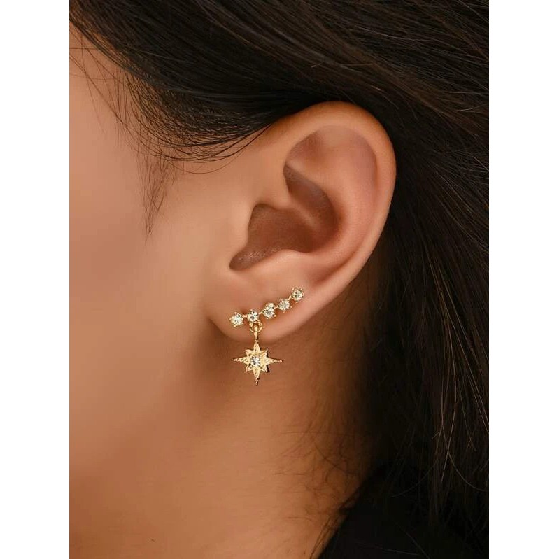 Starline Earring, ต่างหูลายสตาร์ไลน์