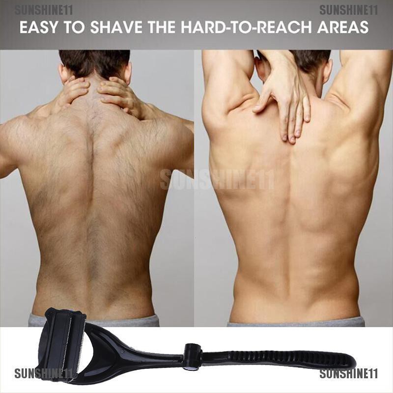 Sun11 1pc Removable Two Head Blade Back Hair Shaver Trimmer Body