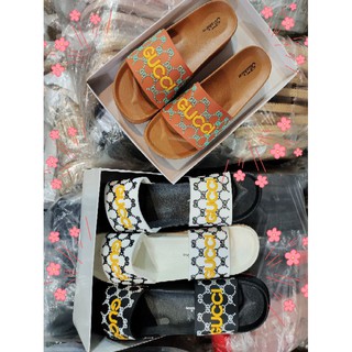 พร้อมส่งจ้าแตะสวมพิมย์ลายนูนพื้นหน้า