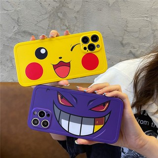 เคสไอโฟน เคสซิลิโคน สำหรับ iPhone 14 Pro Max iPhone 13 Pro Max iPhone 12 Pro Max iPhone 11 Pro Max iPhone X XR XS Max Cartoon Pokemon Gengar อย่าห่วงเลย &amp; Pikachu Silicone Case