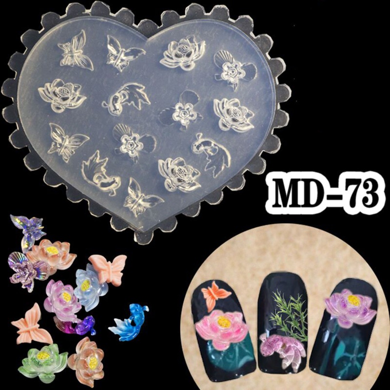 Inf แม่พิมพ์ซิลิโคน รูปผีเสื้อ 3D สําหรับตกแต่งเล็บ DIY - รูปที่ 4