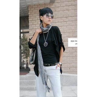 สินค้าพร้อมส่งค่ะ เสื้อแขนยาว ผ้า COTTON แต่งกระดุมที่แขน