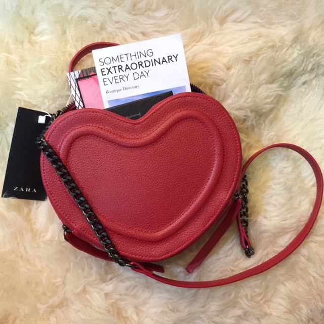 แท้ zara heart crossbody bag