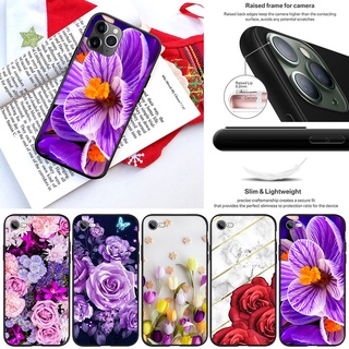 Fl25 เคสโทรศัพท์มือถือนิ่ม ลายดอกไม้ หลากสี สําหรับ iPhone 5 5S 6 6S 7 8 11 Pro Max Plus SE XR