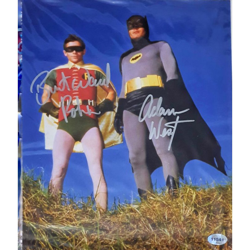 ลายเซ็นแท้! จากหนังเรื่อง BATMAN & ROBIN : Adam West (Batman) and Burt Ward (Robin)
