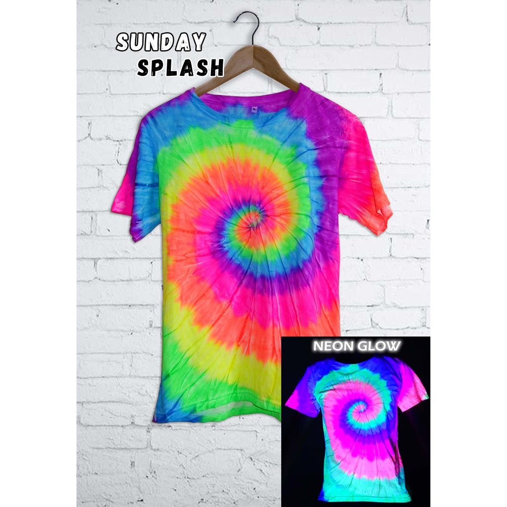 [พร้อมส่ง] KIDS-3XL เสื้อสะท้อนแสง เรืองแสง UV Black Light เสื้อทีมมัดย้อมสะท้อนแสง ใส่ได้ทั้งชายหญิ