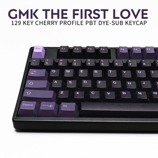 Gmk ปุ่มกดคีย์บอร์ด PBT 130 คีย์ DYE-SUB สําหรับ MX Switch Dark Keyboard Purple Serie