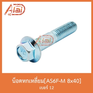 AS6F-M 8x40 น็อตหกเหลี่ยม เบอร์ 12 [ 1 ถุงมี 20 ตัว ]