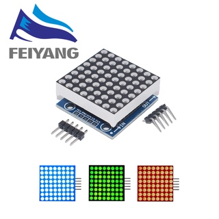 Max7219 dot matrix ชุดโมดูลไมโครควบคุม DIY Kit MCU ชุดโมดูลควบคุมจอแสดงผล LED