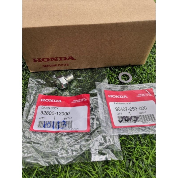 น๊อตถ่ายน้ำมันเครื่องเวฟ​ โซนิค​ พร้อมแหวน​ แท้​Honda​ 92800-12000.90407-259-000