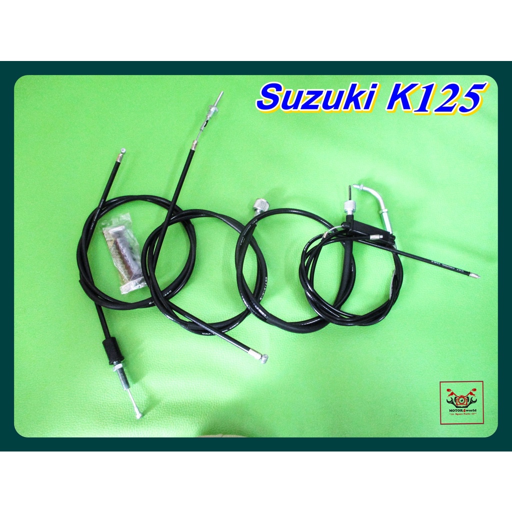 FRONT BRAKE CLUTCH THROTTLE Fit For SUZUKI K125 CABLE SET // ชุดสายเซ็ต - เบรคหน้า 125ซม สายคลัช 116ซม สายเร่งชุด 122ซม
