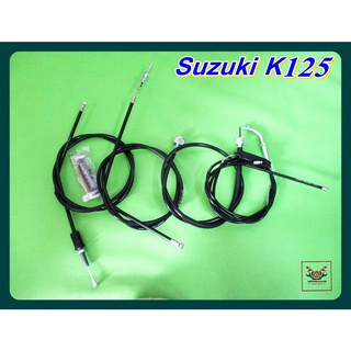 SUZUKI K125 CABLE SET // FRONT BRAKE CLUTCH THROTTLE 3 SET // ชุดสายเซ็ต - เบรคหน้า 125cm สายคลัช 116cm สายเร่งชุด 122cm