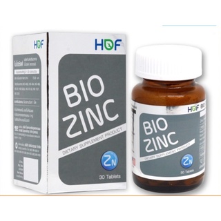 ✨✨ถูกมาก✨✨Hof Bio zinc ไบโอซิงค์ บำรุงผิว บำรุงผม ลดสิว biozinc ขนาด 30 เม็ด